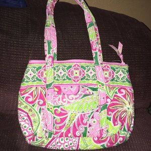 Vera Bradley pink and green small purse new